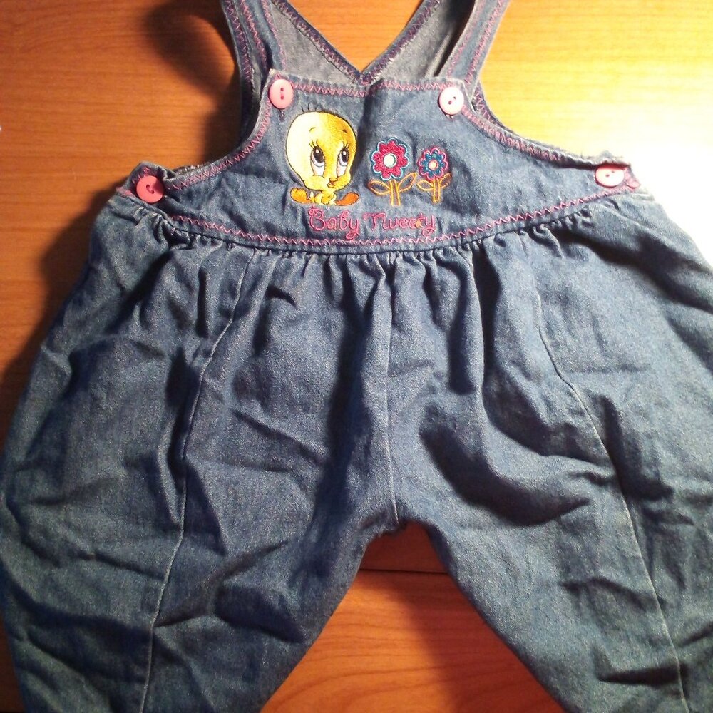 Baby Looney Tunes 3/6 month Denim Jumper